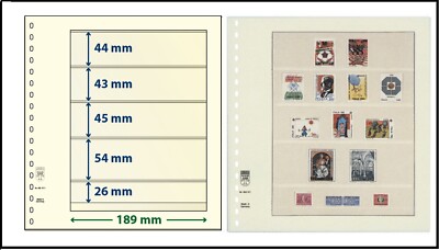 10-LINDNER-802511-T-Blank-Sheets-BlankSheets-5-Pockets-44/43/45/54/26x189mm