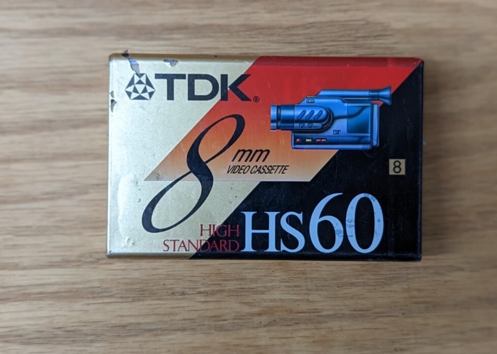 60 Minute 8mm Video Cassette TDK P6-60HS High Standard HS60 60