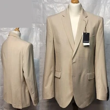 M&S AUTOGRAPH Fine WOOL rich TAILORED fit BLAZER Jacket ~ Size 44 Reg. ~ NEUTRAL