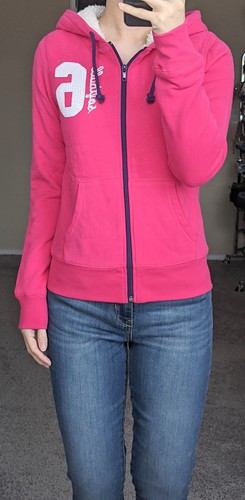 VESTE SHERPA POUR CHIEN VICTORIA'S SECRET PINK - HOODIE ZIP COMPLET HOOSIERS - NOIR - NEUF AVEC ÉTIQUETTES