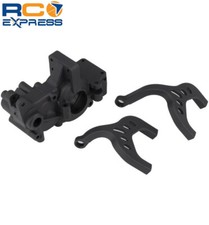 Associated RC10B6.1 FT Laydown Gearbox and Chassis Braces carbon ASC91952