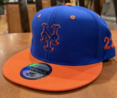 New York Mets Blue SnapBack Baseball Cap Hat Gorra #22 Juan Soto Orange Bill New