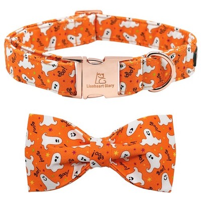 X-Small Halloween Dog Collars with Heavy Duty Adjustable Bowtie for Puppies