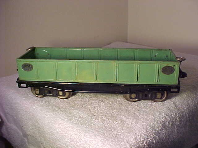Nice Lionel Train 212 medium GREEN Gondola Standard Gauge Prewar 1930s