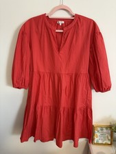 Sundry For Evereve Mini Dress Tiered Women Casual 3/4 Sleeve Short Boho Size 1