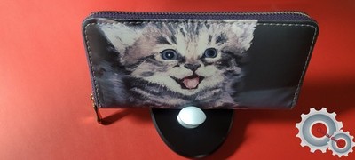 Cat Face New Wallet Pocket ID Credit 18cm x 9cm Card Women