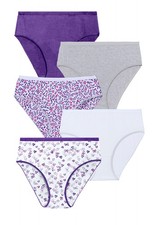 Comfort Choice Plus Size Hi-Cut Cotton Brief 5-Pack
