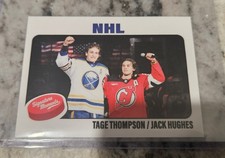 2025-26 Topps NOW Sticker #SM25 Jack HUGHES TAGE THOMPSON Signature Moments SP