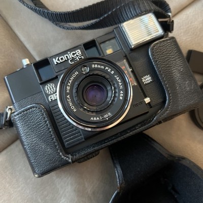 Konica C35 EF 38mm f/2.8 Point & Shoot Film Camera  Good ConditionsFrom JAPAN