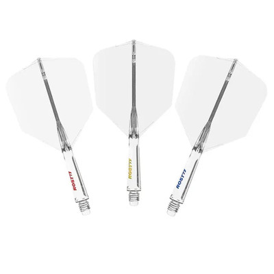 CUESOUL ROST 77 Integrated Shaft Flight Big Wing Shape Long - Transparent R/Y/B