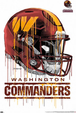 NFL Washington Commanders - Drip Helmet 22 Wall Poster, 22.375