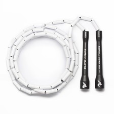 Beaded Jump Rope for Fitness Speed Agility Durable Adjustable Cord Black White