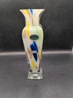 Vintage Murano Lavorazione  Glass Vase Italy Multi Color 8"