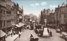 Hull Yorkshire Market Place Street View Signs 1900s-20s Vintage Postcard