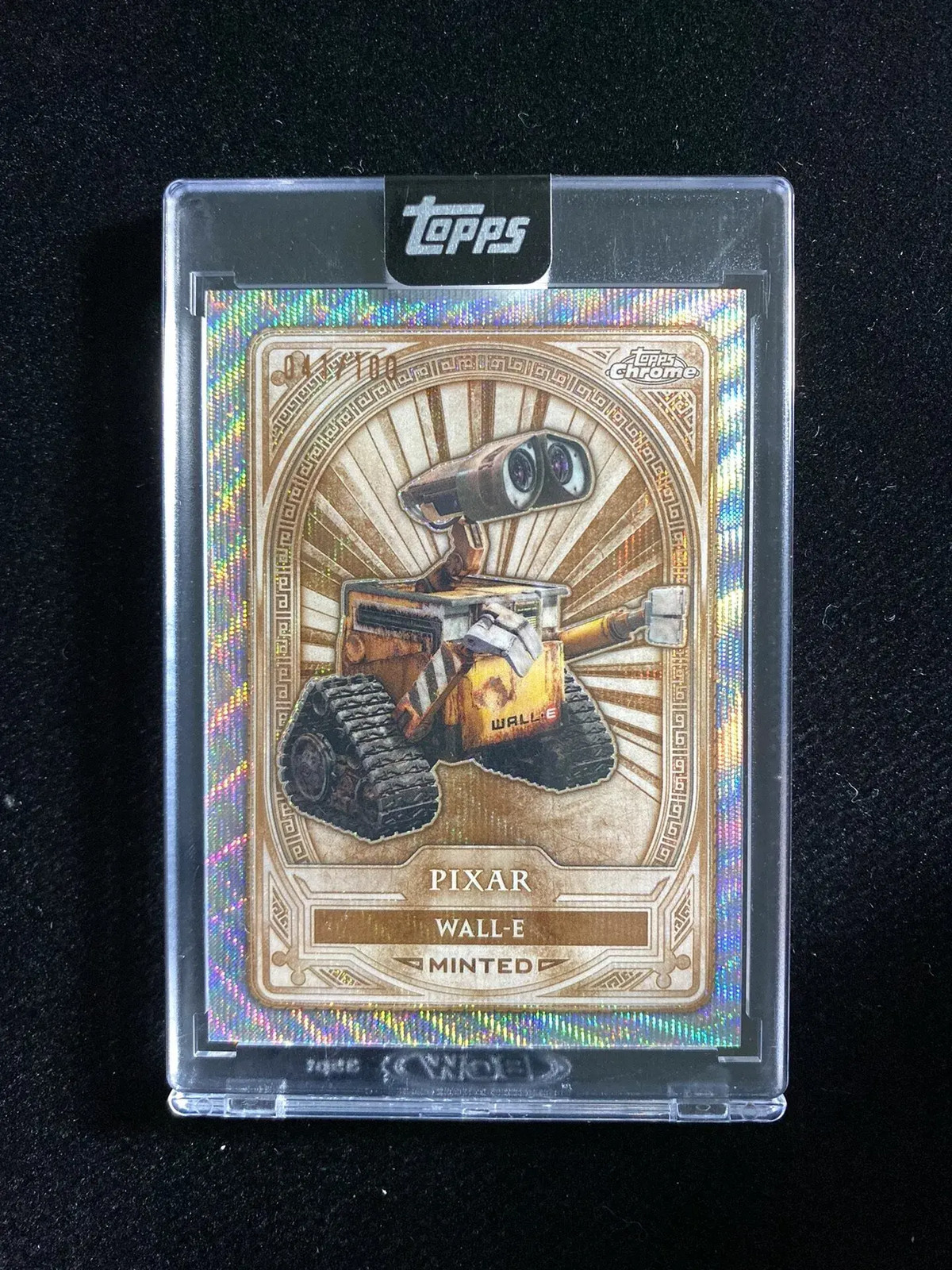 2025 Topps Chrome Disney Minted Wall-E 41/100 Bronze Wave Pixar Sealed #46 OC53