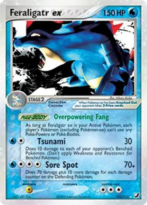 Feraligatr ex - 103/115 - Pokemon Ex Unseen Forces Ultra Rare HP