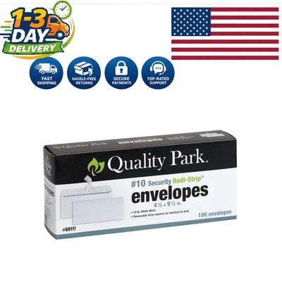 Letter Size Security Envelopes, 100 Pack - Self-Sealing for Maximum Protection