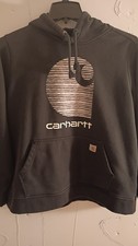 Carhartt Women's Rain Defender Hoodie Sweatshirt Black/Dark Gray Small