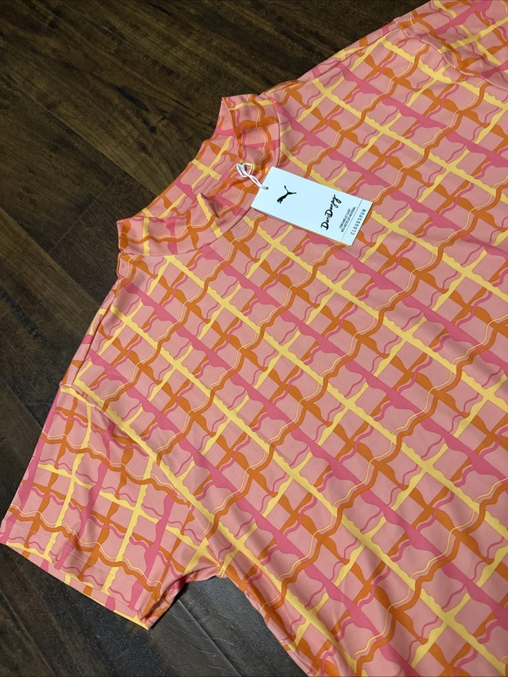 NWT PUMA Dani Dazey Golf Shirt Multicolor Short Sleeve Mock Neck Women’s XL. A9 - Image 3 of 4