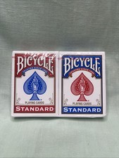 Bicycle Standard Playing Cards Deck 140 Years Sealed Poker Size 2 Pack Red Blue