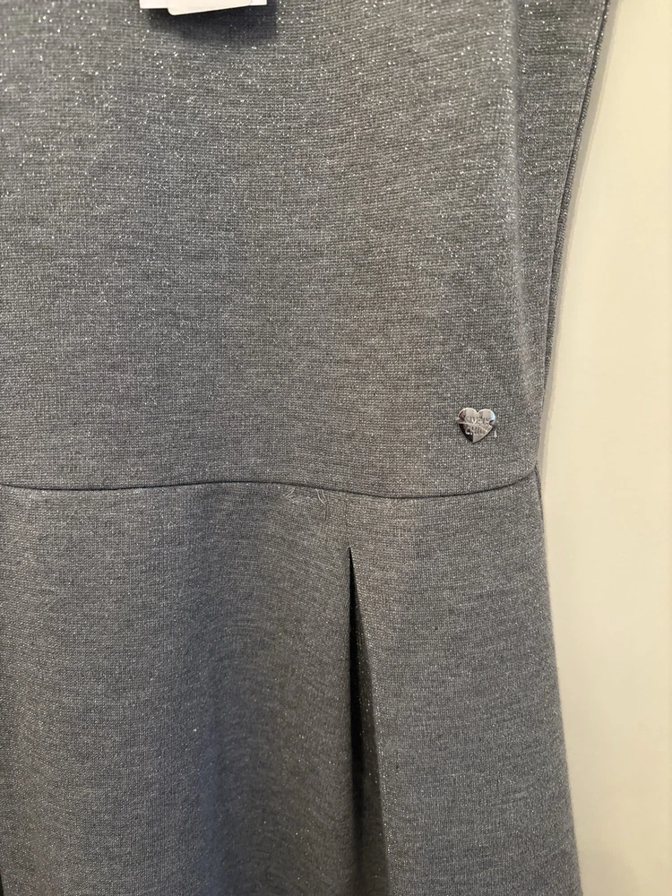 Kleid, OVS, Größe 164, Neu, grau mit silbernen Garn der glänzt