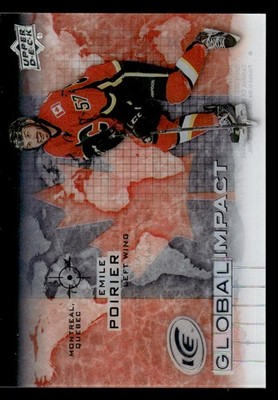 2015 UPPER DECK ICE EMILE POIRIER GI-EP MINT GLOBAL IMPACT HOCKEY CALGARY FLAMES