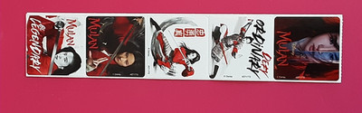 STICKERS: 5 Disney Mulan Stickers, 2.5'' x 2.5'' each, Party Favors