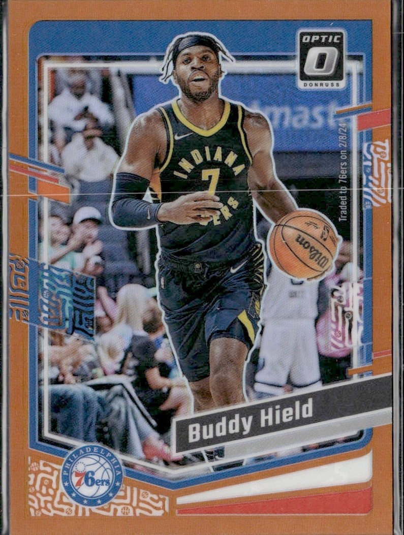2023-24 Donruss Optic Buddy Hield #42 Orange Prizm /199 76ers