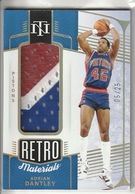 2021 National Treasures ADRIAN DANTLEY Retro Materials PISTONS HOF SP /25