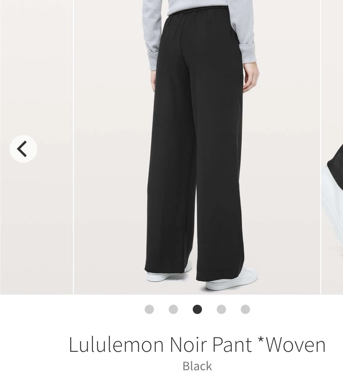 Lululemon Noir High Rise Wide Leg Self-Tie Pants Size 4, Black