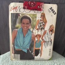 VINTAGE! 2453 Easy McCalls Sz 12 Sewing Pattern Misses 1980s