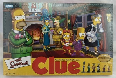 2002 Simpsons Clue Board Game Parker Brothers Brand New Sealed FREE SHIPPING