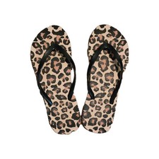 No Boundaries Classic Leopard Print Flip Flops Women s Size: 8