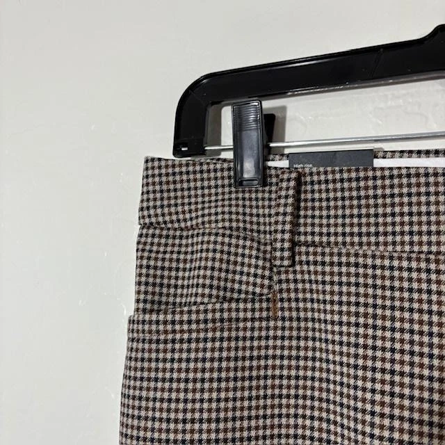 Banana Republic Pants Womens 6 Plaid High Rise Straight Wool Italian Fabric - Image 2 of 4