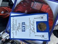 Vintage Elvis Presley Fan Collector Lot Plates Figurines Photos Empty Bottle Mem