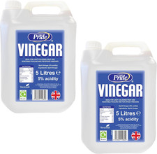White Vinegar 2X5L | Food Grade, Baking, Pickling, Marinating | UK Made | (Pack 1.09 per litre