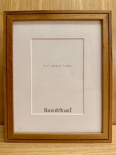 Room & Board Wooden Shadowbox Frame for 5” x 7” Photo - White Oak - Modern Style
