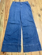Vintage wrangler 1970s flare bell bottoms no pocket denim jeans Women  s 30 x 28