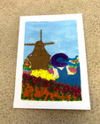ACEO Original Dutch Windmill Tulip Garden Hand Painted by TheArtsyDispatcher — photo 2