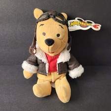 1990s Disney Mouseketoys Winnie Pooh Pilot Mini Bean Bag 8" Toy Plush NWT VTG