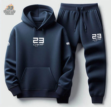 Navy Blue Streetwear Sweatshirt Hoodie Joggers 23 Legend Sweatsuit Sneakerhead