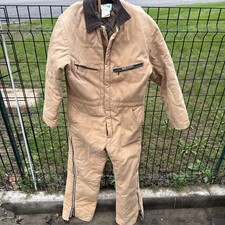 Vintage 70s Key Outerwear Coveralls Small Short Made in USA Distressed Workwear