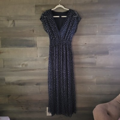 Polka Dot Navy Blue And White Dress, Classy Chic Kate And Lily Size 8 