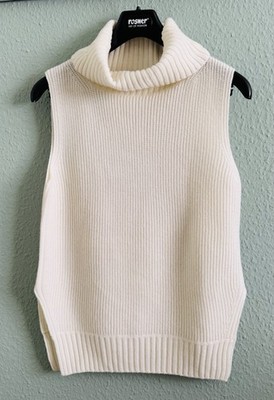 FYNCH-HATTON Pullunder Damen, Gr. 34, weiß, Wolle/Kaschmir, gebr., Top Zustand