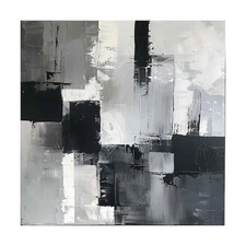 Abstract  Gray Wall Art Oil Painting Hand Painted Canvas Painting Modern