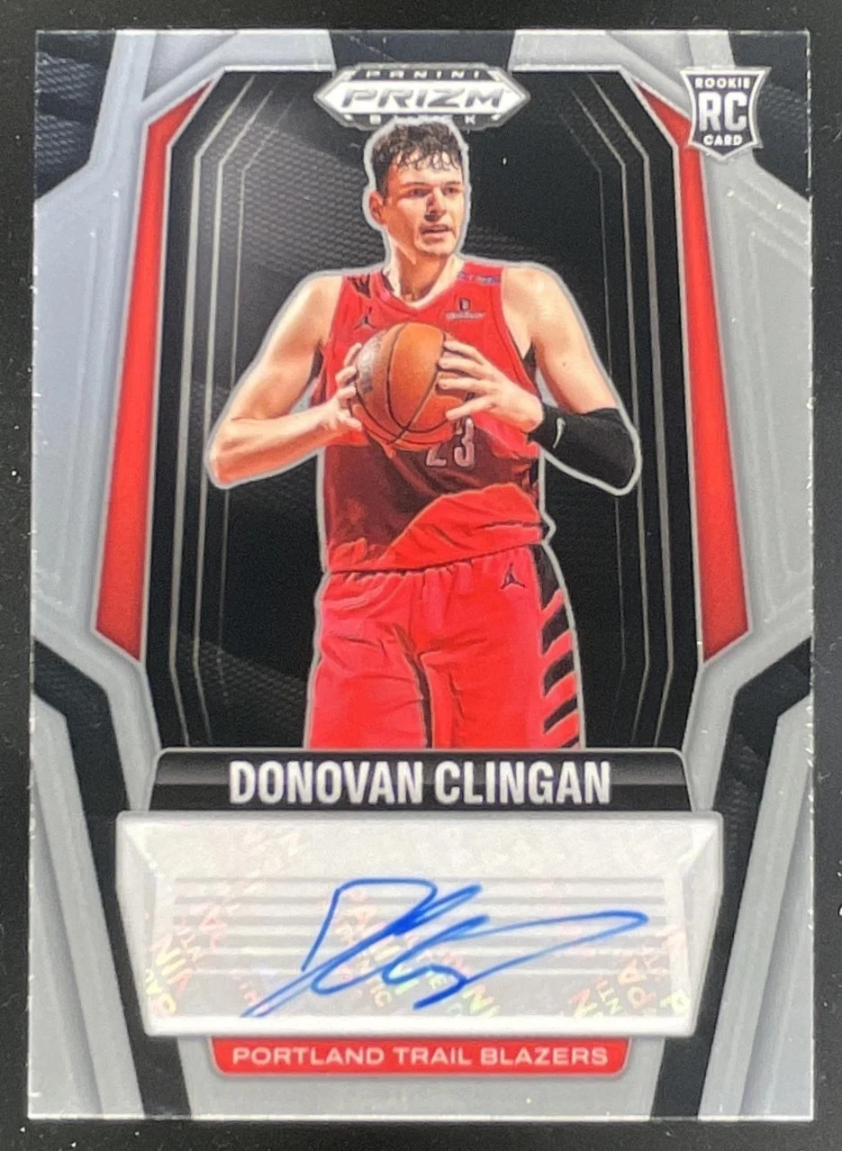 2024-25 Panini Prizm Black Rookie Signatures #RS-CLG Donovan Clingan RC Auto