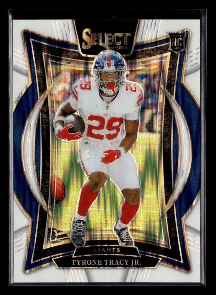 2024 Panini Select Tyrone Tracy Jr. White Prizm Shock /199 #61 Rookie UX5861