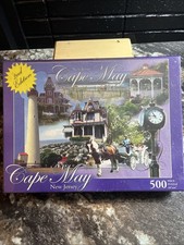 New Cape May New Jersey 500 Piece Puzzle 18 X 24 Beach Landscape Lighthouse
