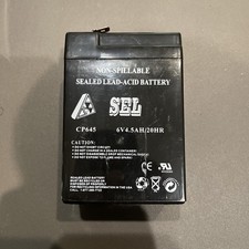 Battery/SEL/6V/4.5Ah/RECHARGEABLE/ Lead Acid/6 Volt/ 4.5 AH /20HR