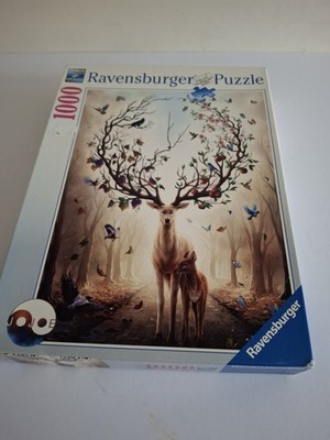 Ravensburger Premium Puzzle Magischer Hirsch 1000 Teile komplett Holzszene
